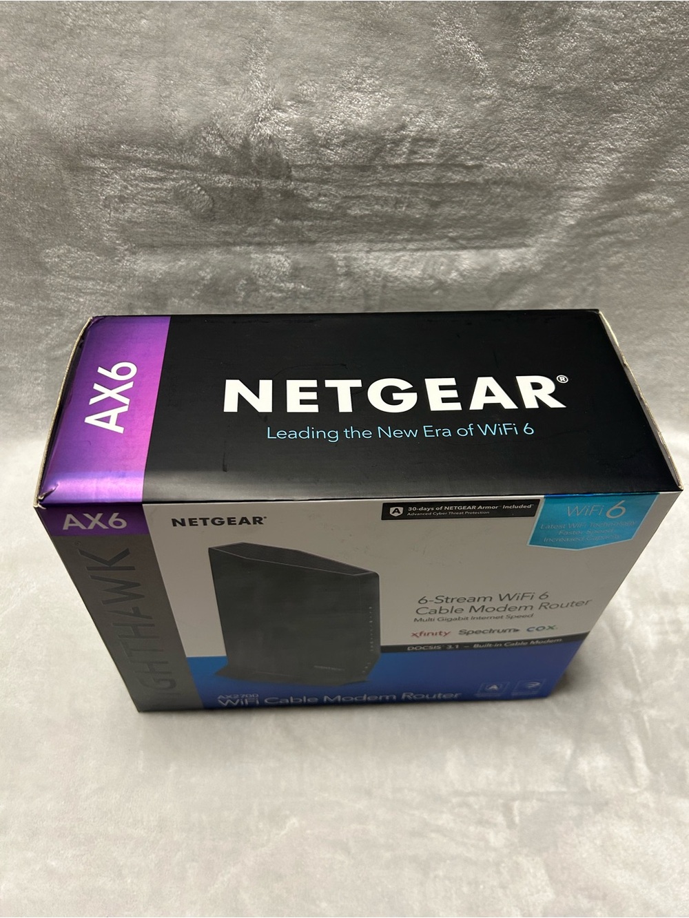 NETGEAR Nighthawk AX2700 WiFi 6 Cable Modem Router BOX ONLY - Picture 2 of 6